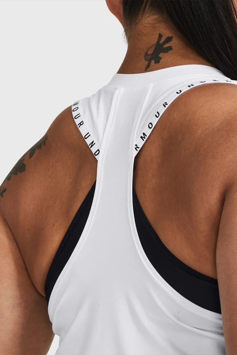 Женская белая майка Knockout Novelty Tank 4
