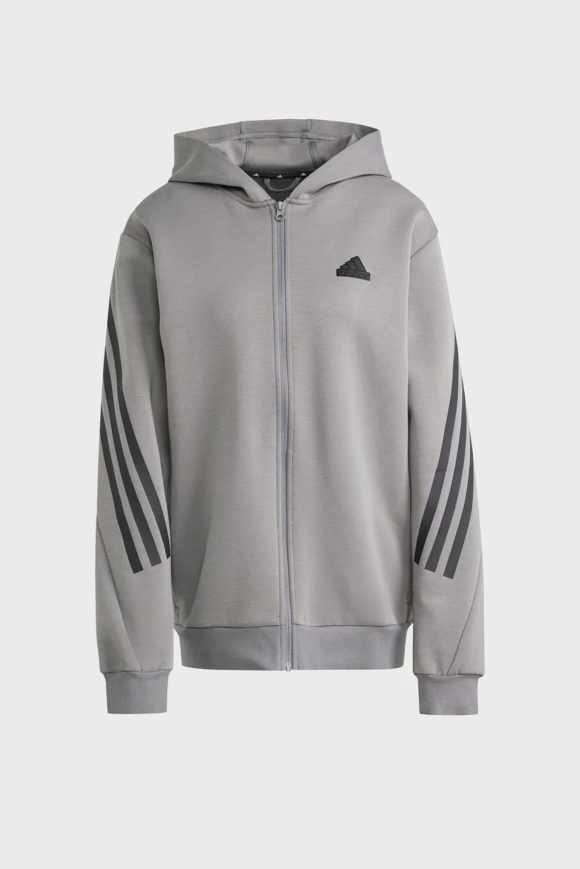 Мужское темно-серое худи Future Icons 3-Stripes Full Zip 7