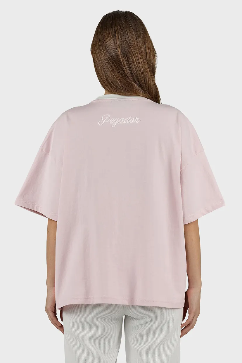 Жіноча пудрова футболка Kuldiga Heavy Oversized 3