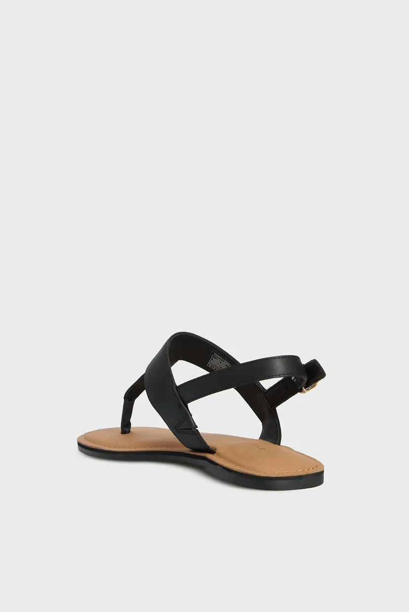 Женские черные кожаные сандалии LEATHER THONG SANDAL 5