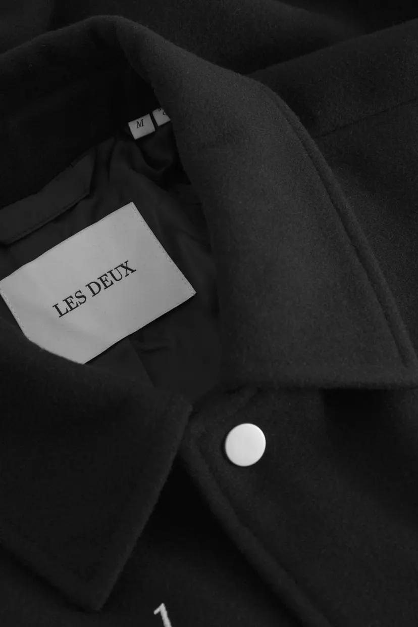 Мужская черная куртка Les Deux Wool Varsity Jacket 3в1 4