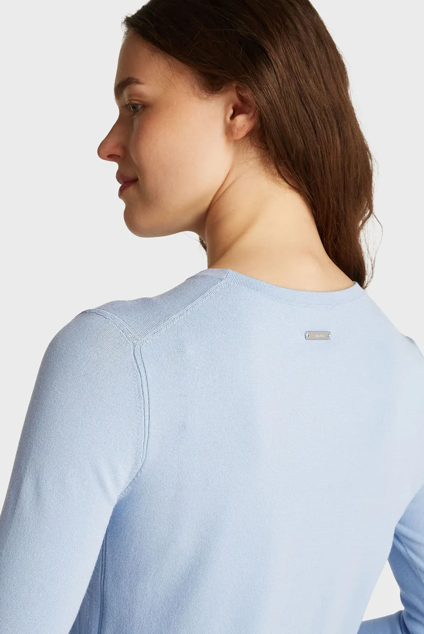 Женский голубой джемпер COMFORT KNIT C-NK SLIM SWEATER 4