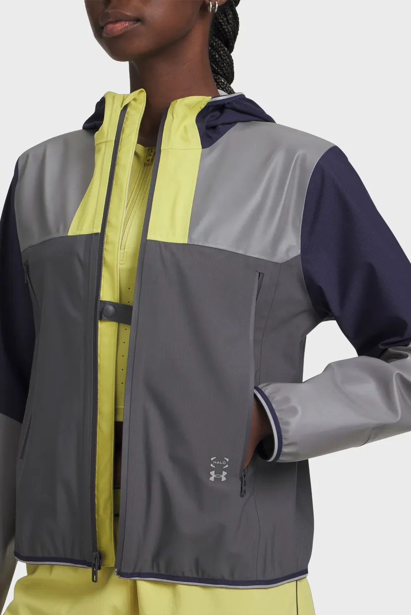 Женская серая ветровка UA Halo Run Jacket 5