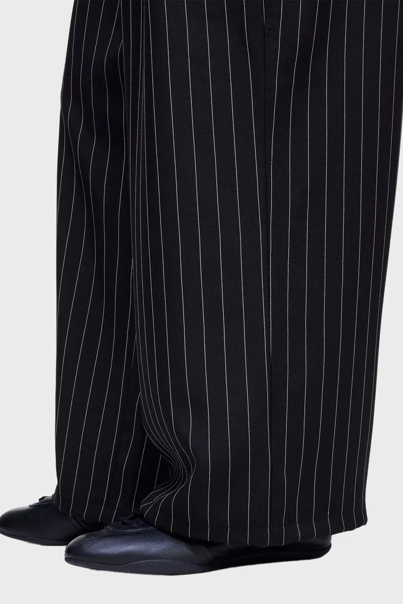 Черные спортивные брюки в полоску Y-3 SPORT UNIFORM PINSTRIPE (унисекс) 6