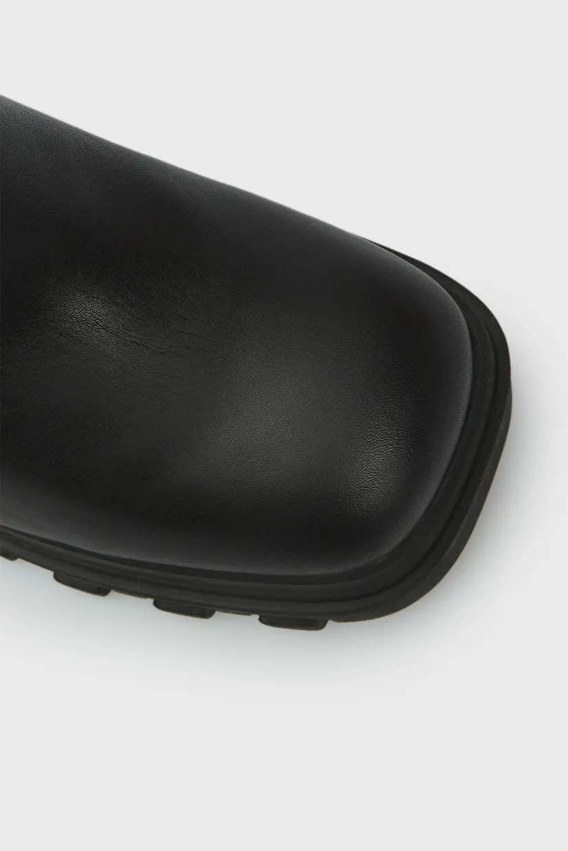 Женские черные кожаные ботильоны TJW HIGH HEEL ANKLE BOOT 4