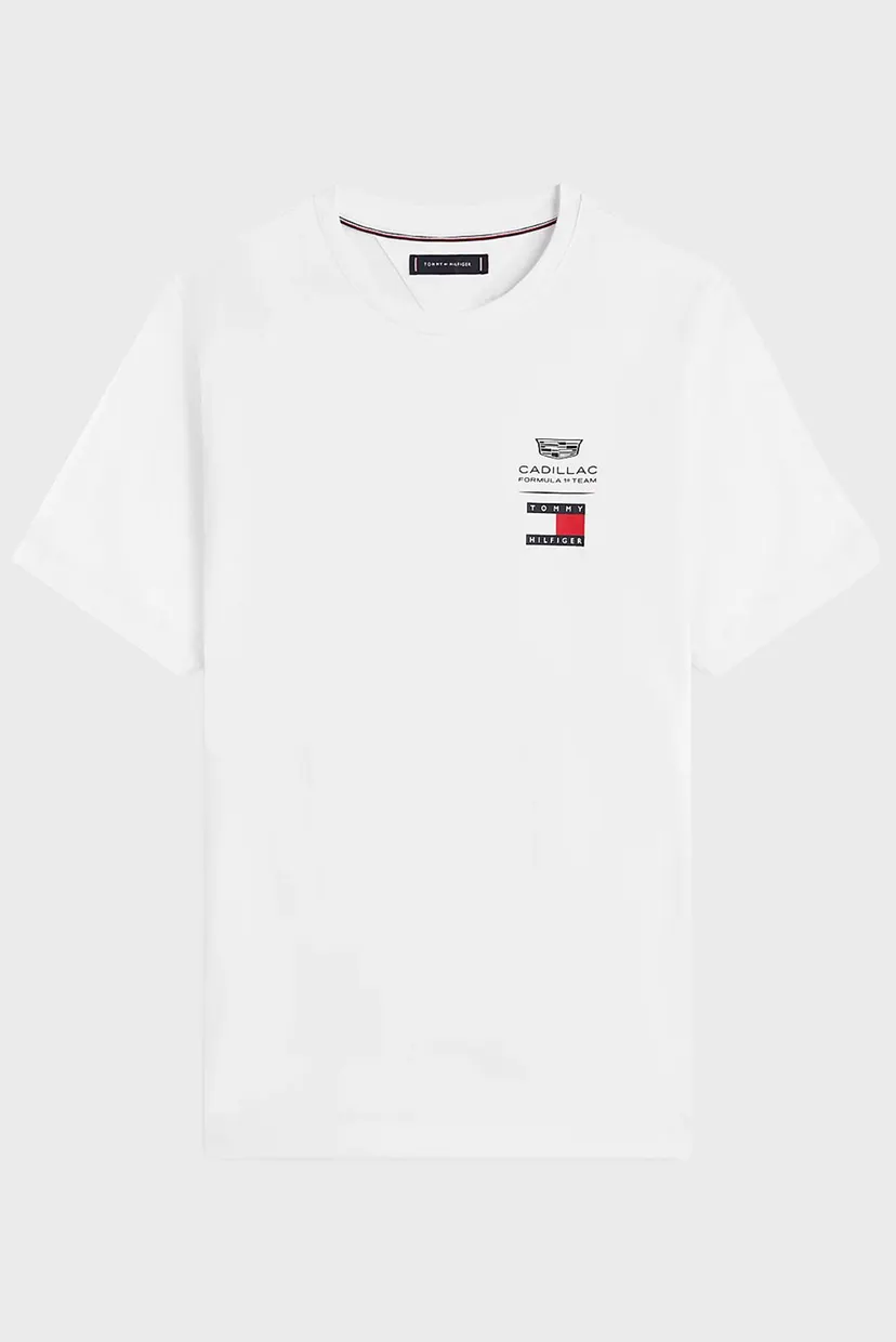 Чоловіча біла футболка TH x Cadillac Formula 1® Team 5