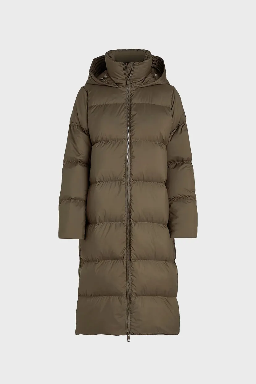 Женский оливковый пуховик HW DOWN CASUAL MAXI 5