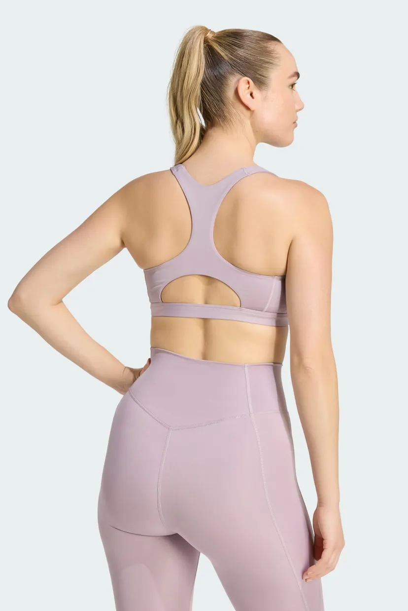 Жіночий бузковий топ Optime Essentials Workout Zip-Front Medium Support 3