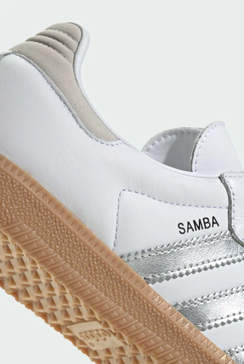Женские белые кожаные сникерсы Samba OG 8