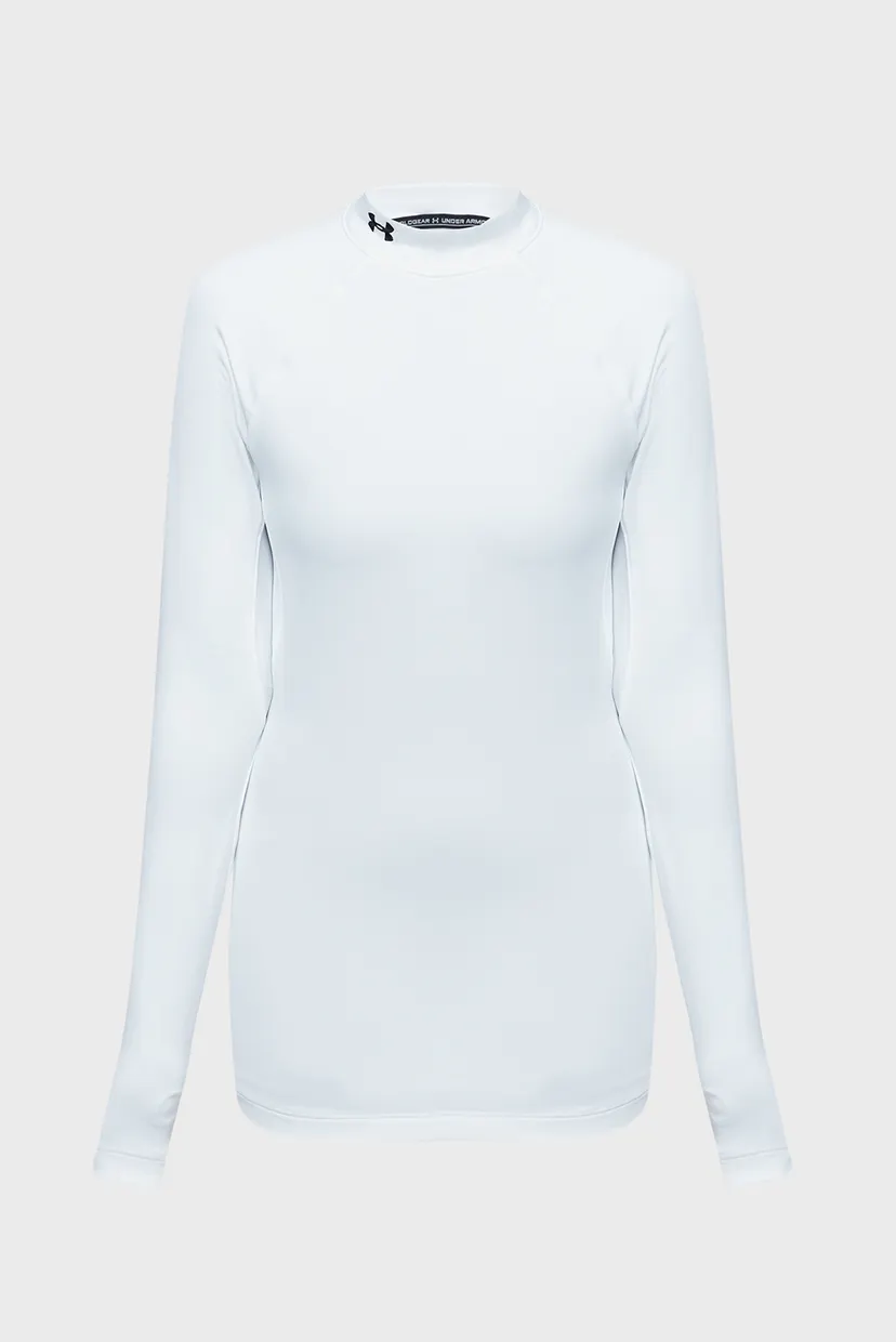 Женский белый лонгслив UA CG Authentics Mockneck 10