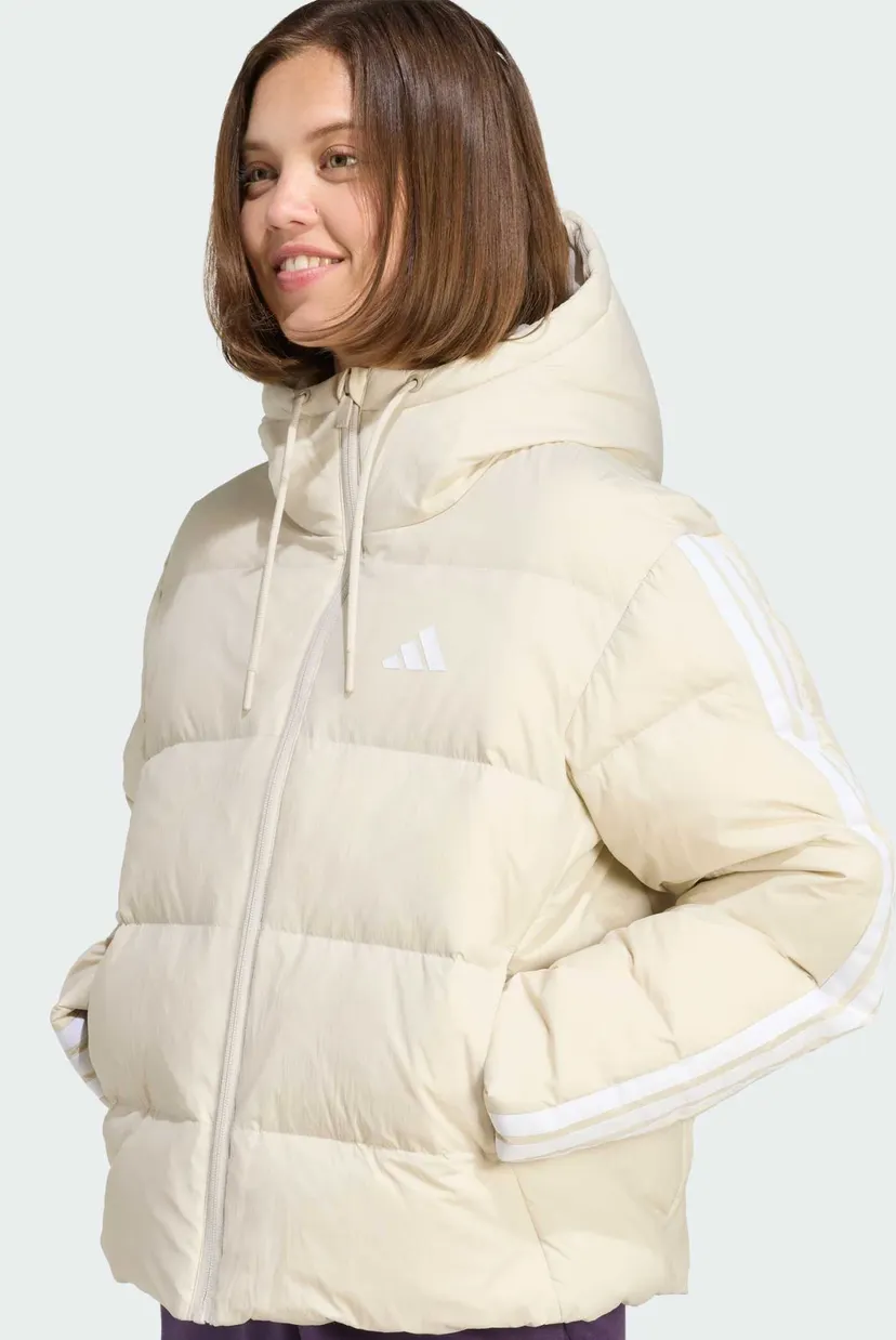 Женский белый пуховик Essentials Climawarm 3-Stripes 4