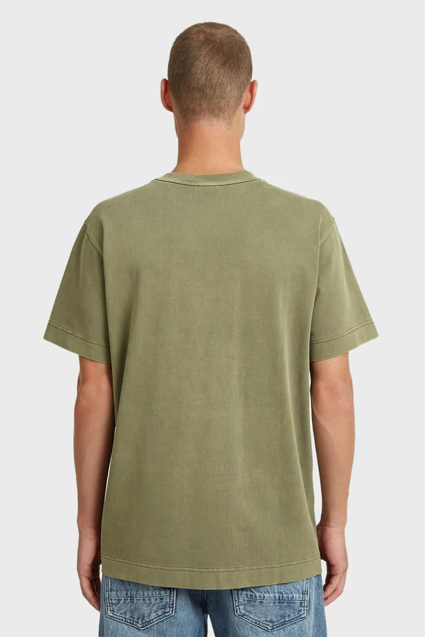 Мужская оливковая футболка GS-01 washed 3