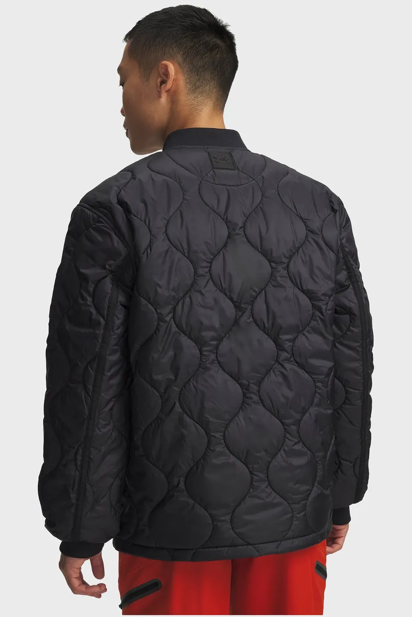 Чоловічий чорний бомбер UA Heritage Jkt 3