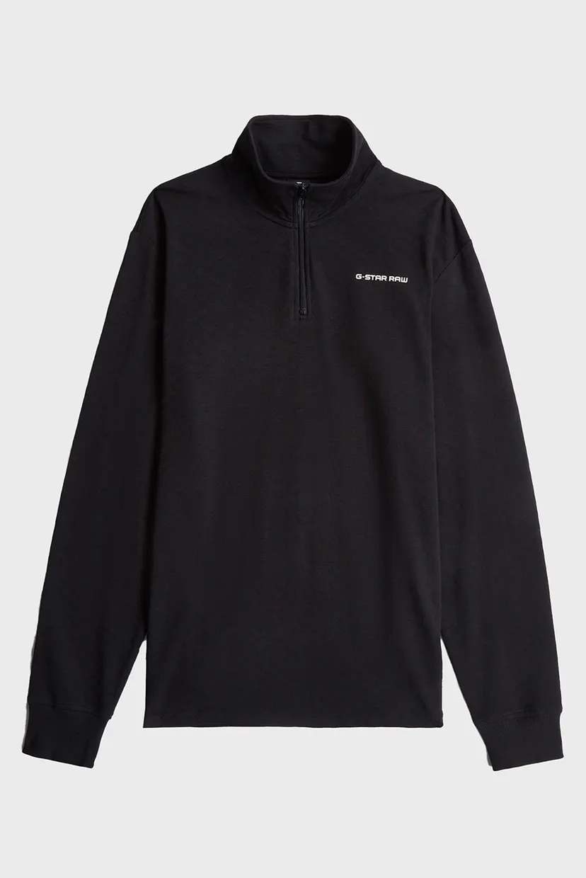 Чоловічий чорний лонгслів Checquard tweeter half zip 7