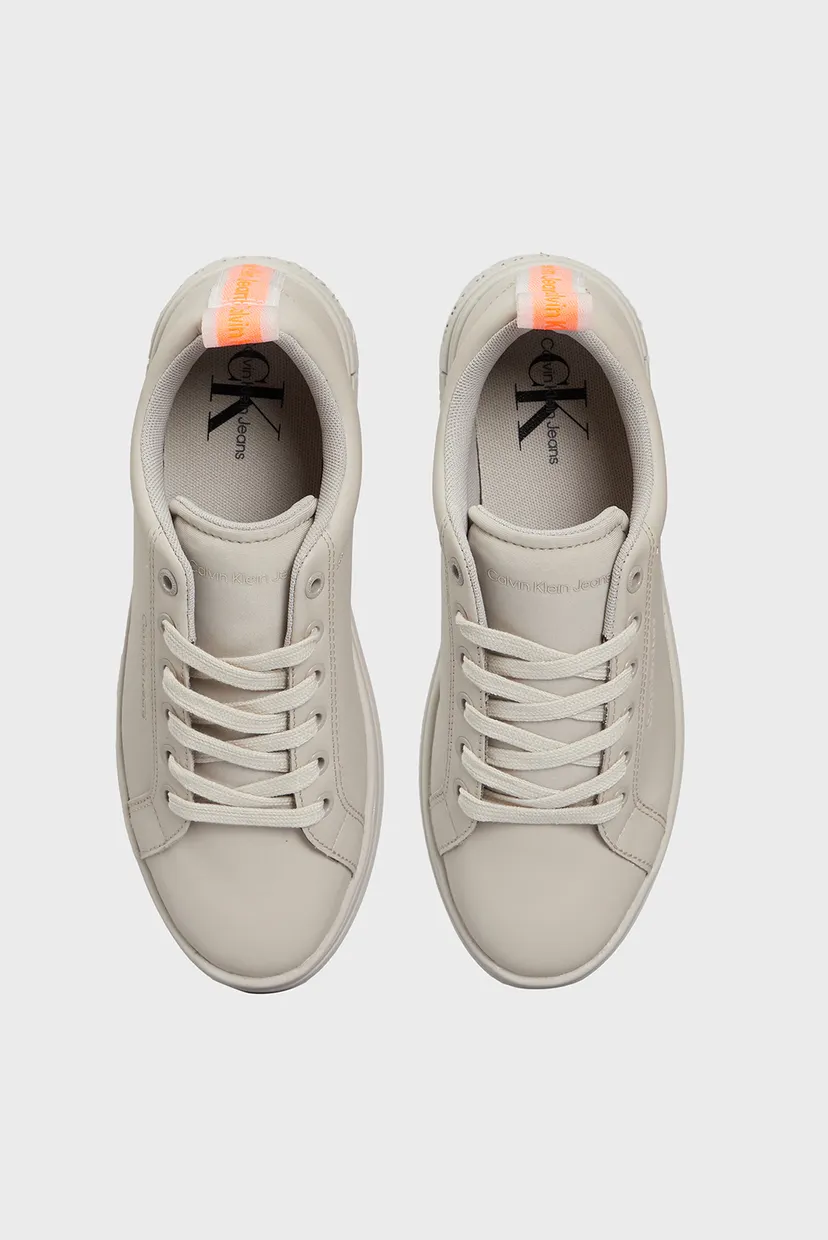 Женские бежевые кожаные сникерсы BOLD FLATF LOW 4