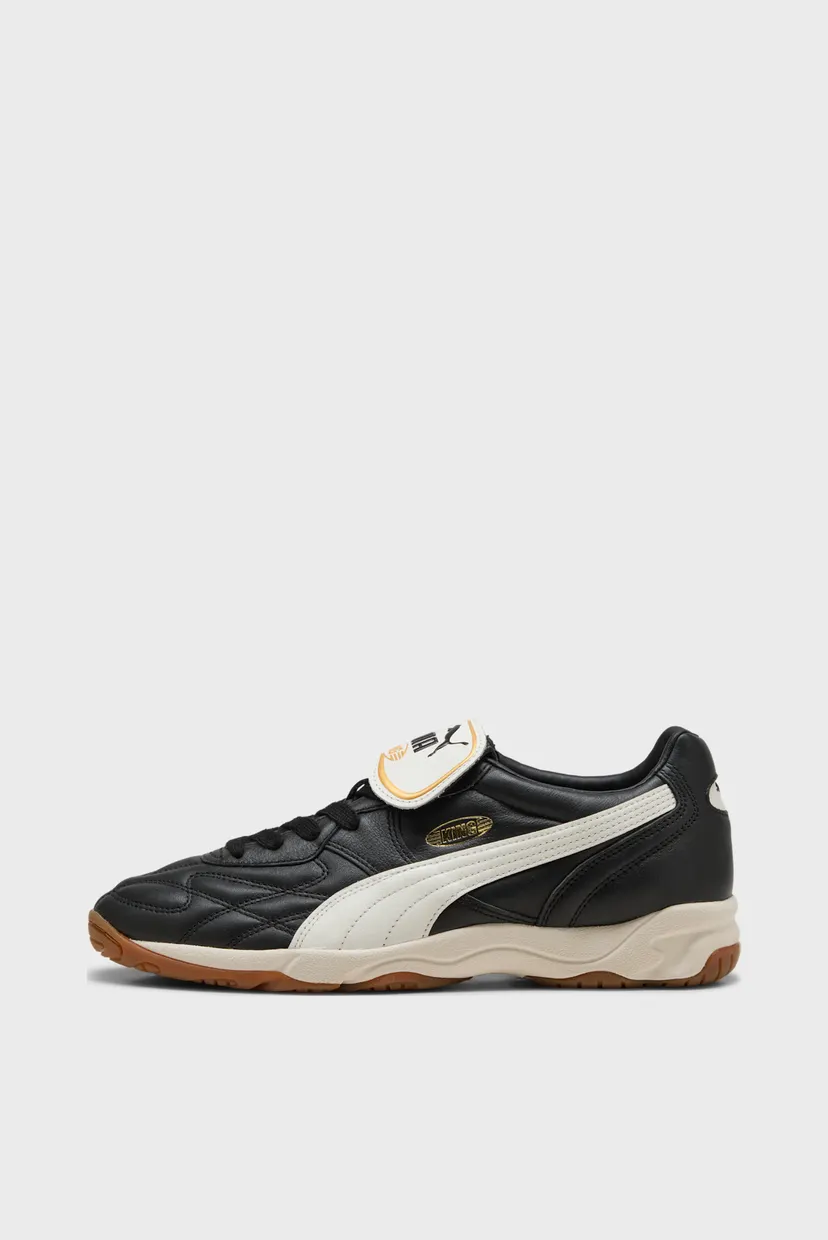 Черные кожаные кроссовки King Indoor Sneakers Unisex 4