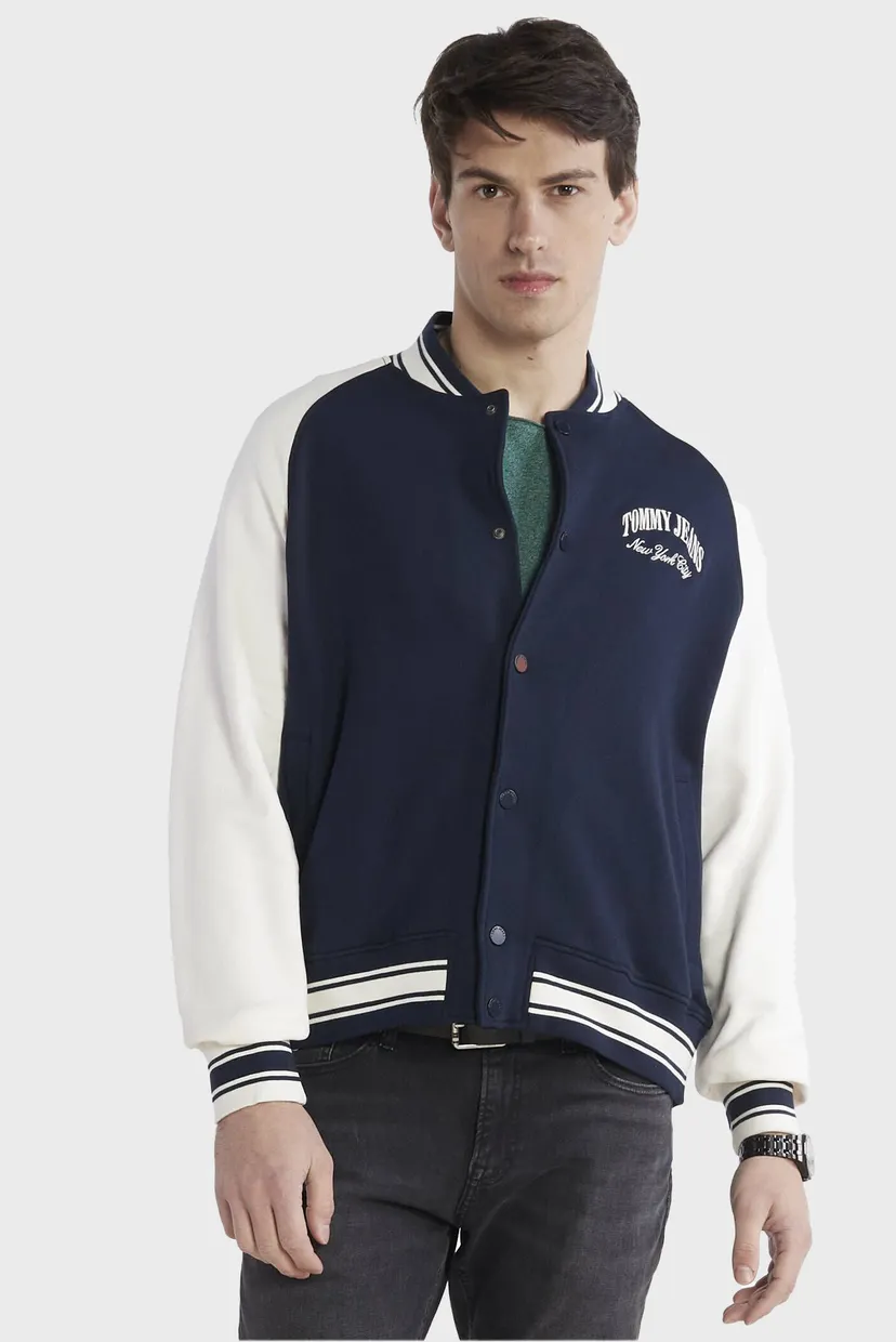 Мужской темно-синий бомбер TJM OVZ VARSITY BOMBER JACKET 4