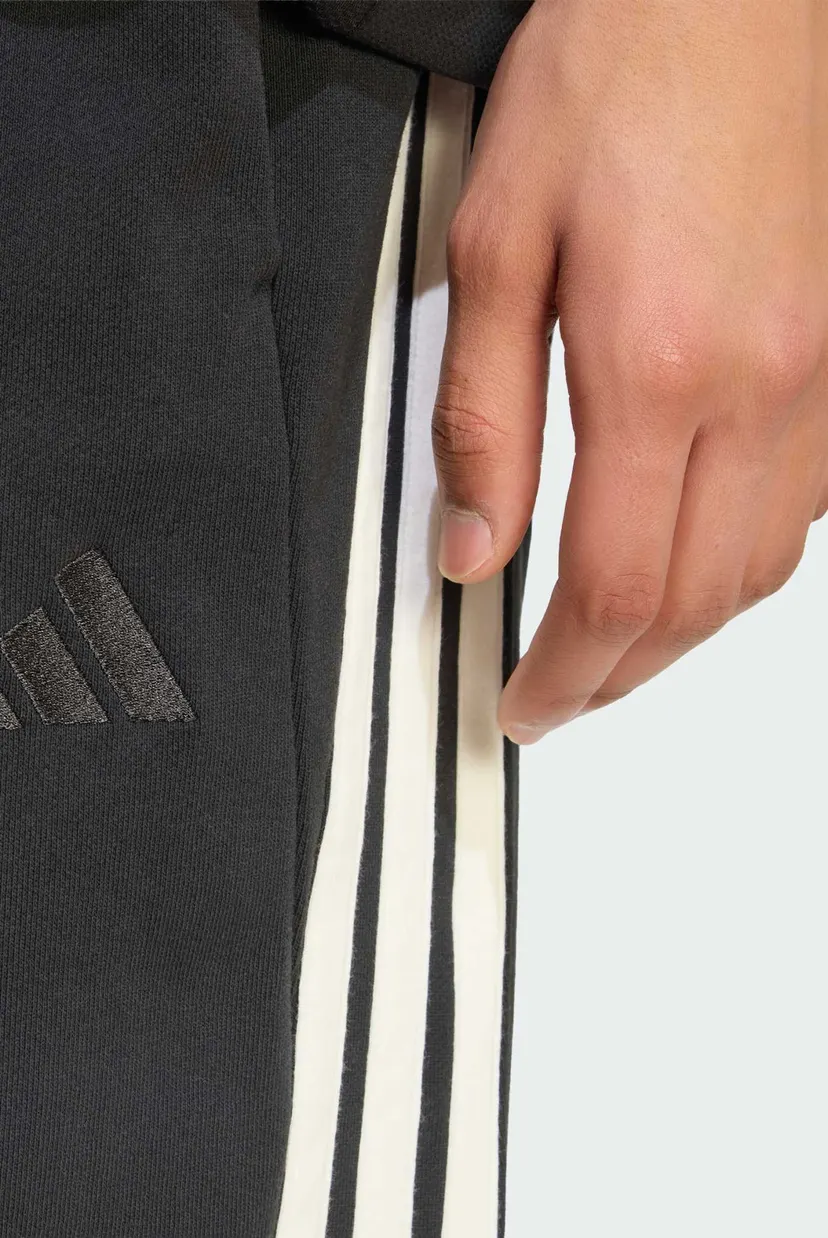 Мужские черные спортивные брюки ADIDAS KIT 3-STRIPES REGULAR CUFFED 4