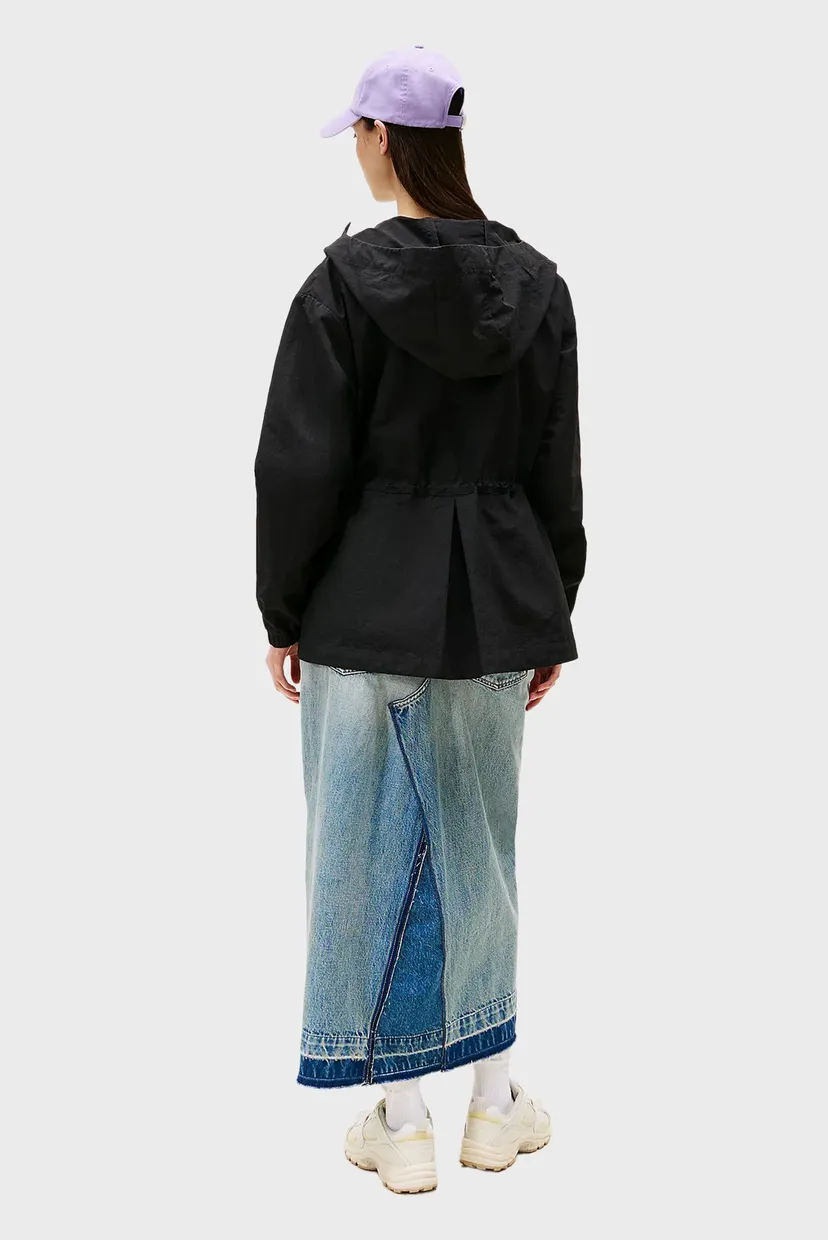 Жіноча чорна вітровка TJW MIDI HOODED WINDBREAKER 3