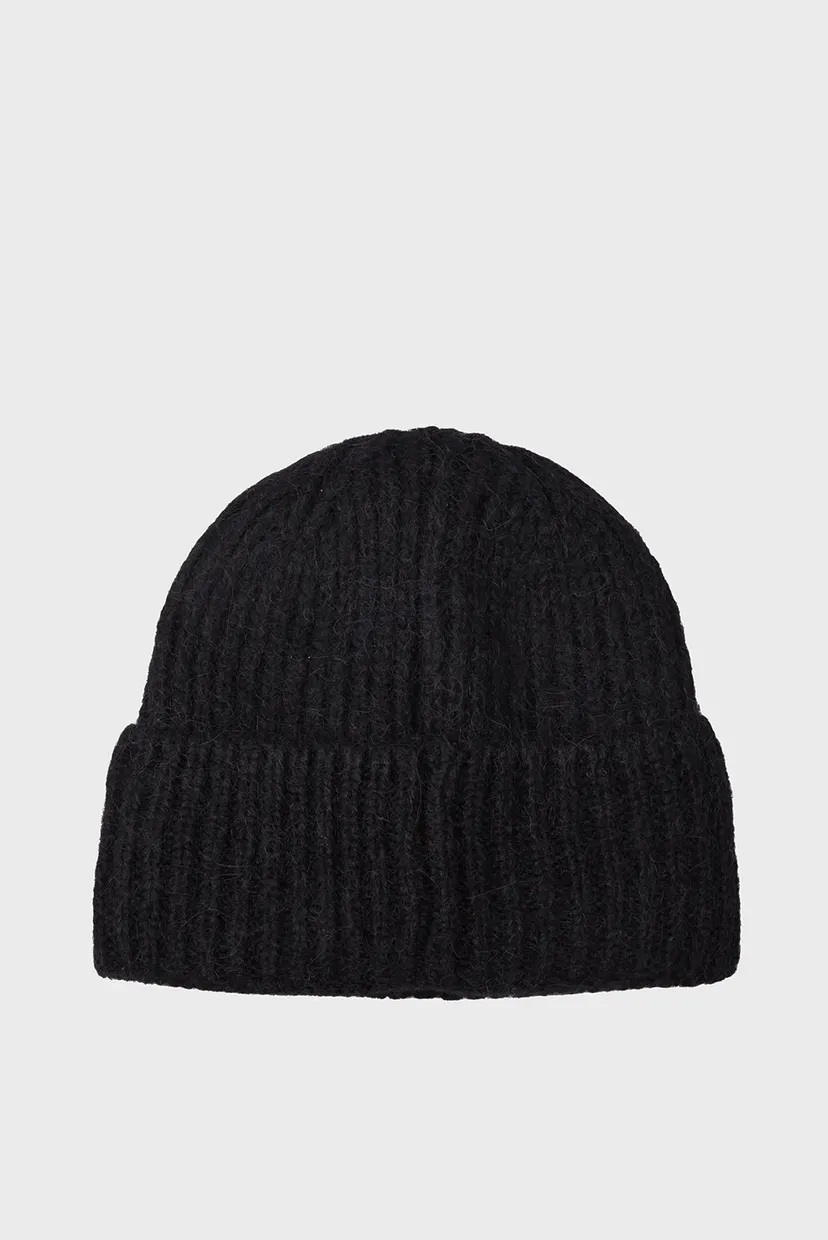 Женская черная шерстяная шапка K ESSENTIAL BEANIE 3
