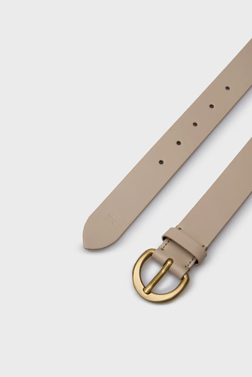 Женский бежевый кожаный ремень CASUAL PIN BUCKLE 3