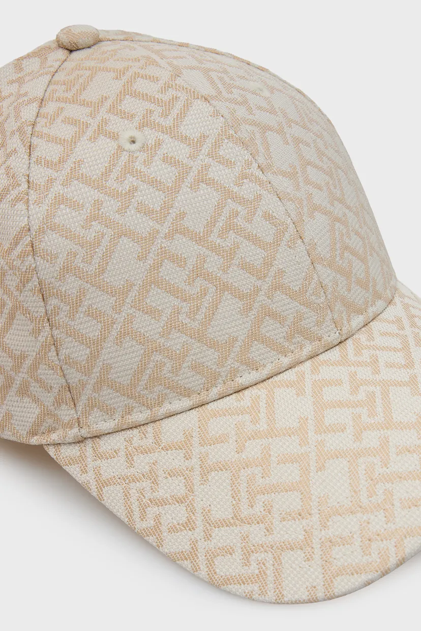 Жіноча бежева кепка з візерунком MONOGRAM 4