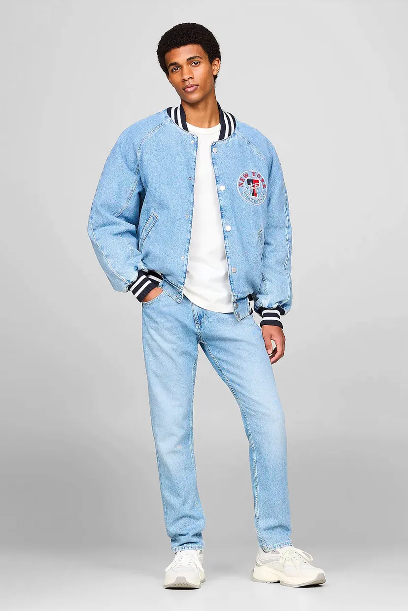 Мужской голубой джинсовый бомбер LETTERMAN DENIM JKT EXT Tommy