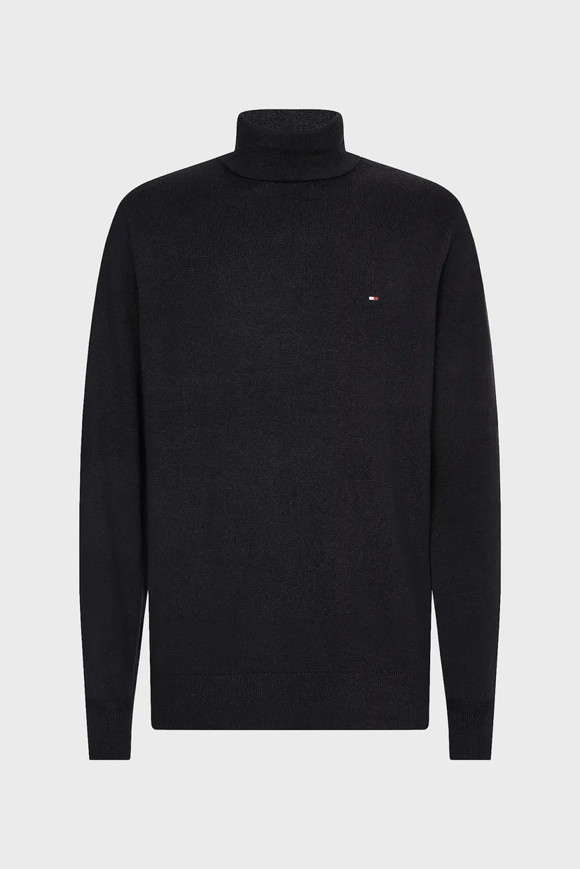 Мужской черный гольф PIMA ORG CTN CASHMERE ROLL NECK 5