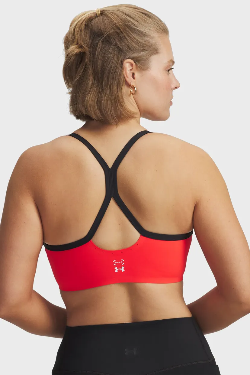 Жіночий червоний топ UA Halo Bonded Bra 6