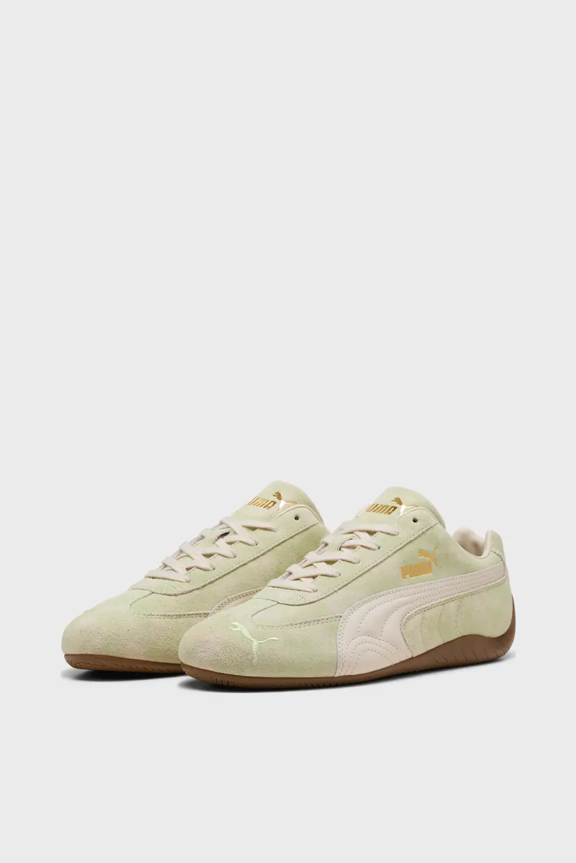 Зеленые кожаные кроссовки Speedcat Faded Sneakers Unisex 3