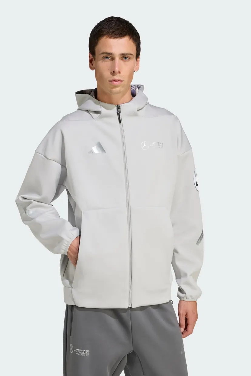 MUNITALP メンズウェア グレー/ホワイト Мужское серое худи Mercedes - AMG Petronas Formula One Team Silver