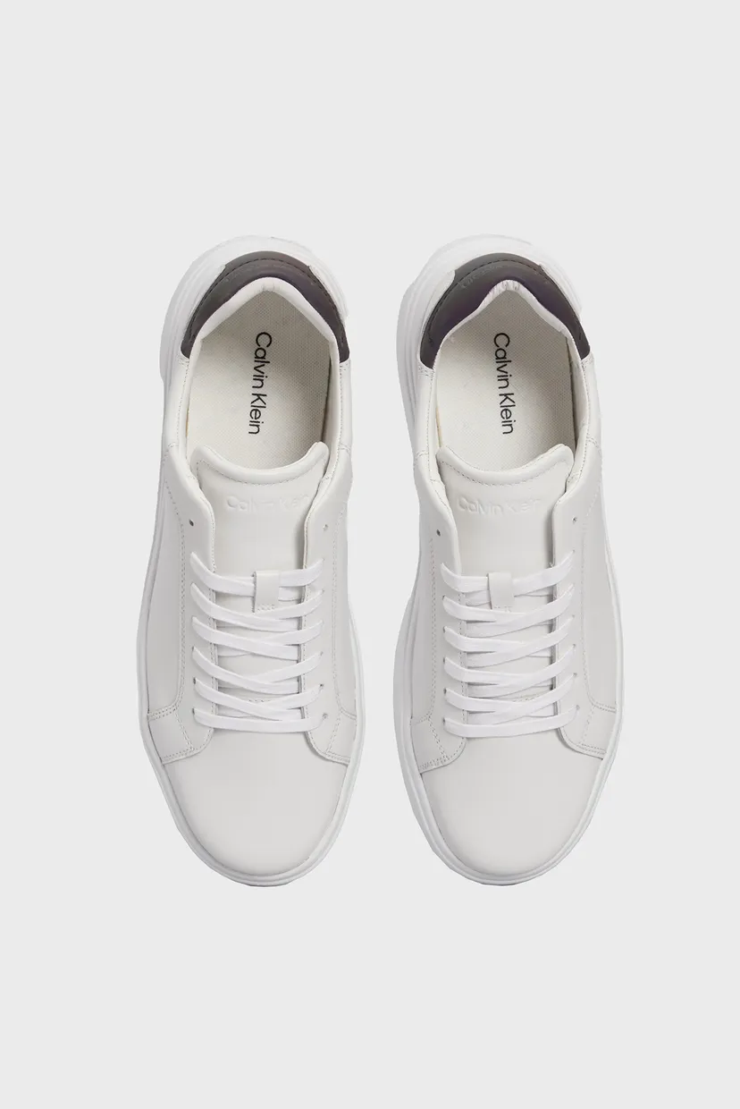 Чоловічі білі шкіряні снікерcи LOW TOP LACE UP PET 4