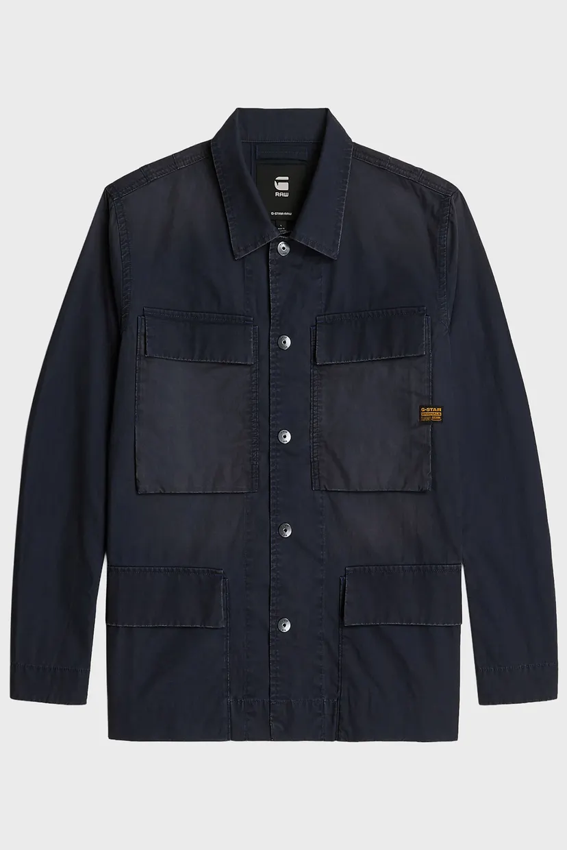 Чоловіча темно-синя джинсова сорочка overshirt 7