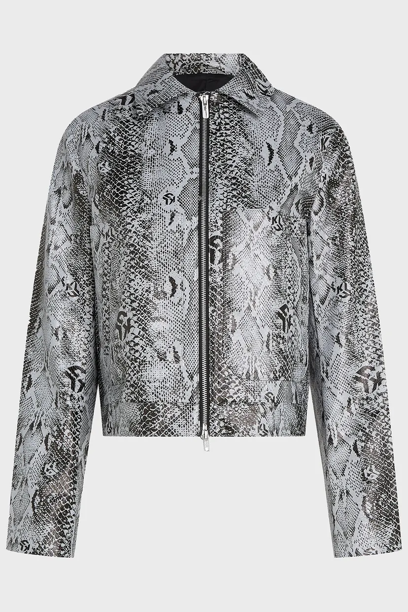 Жіноча куртка з візерунком faux leather 4