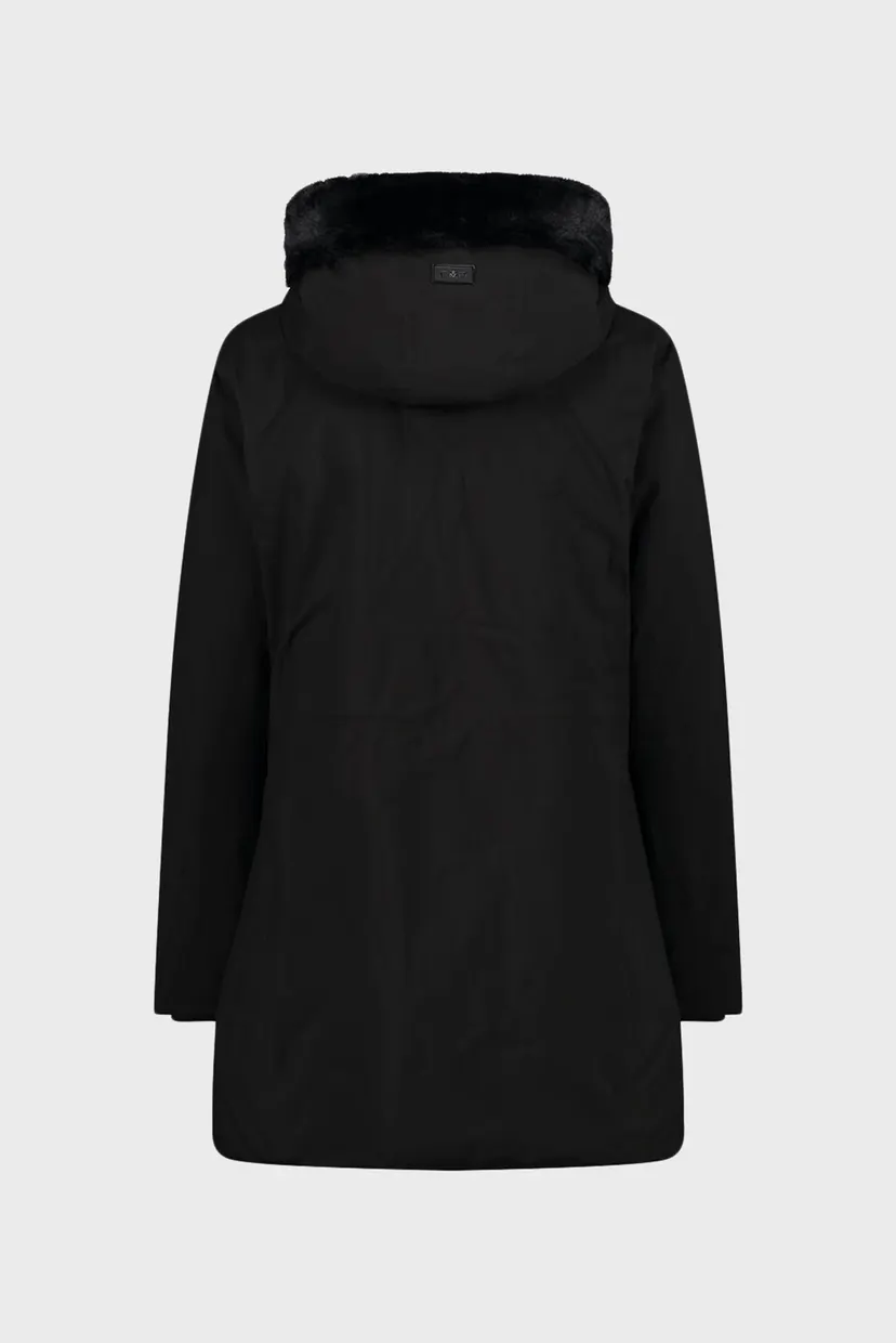 Женская черная парка FIX HOOD TWILL 3