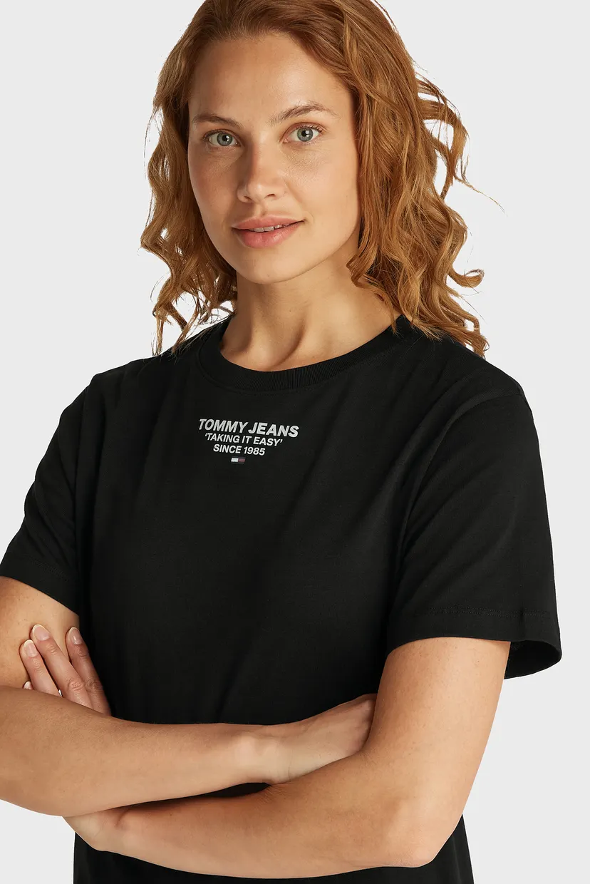 Жіноча чорна футболка FLOWERS TEE 4