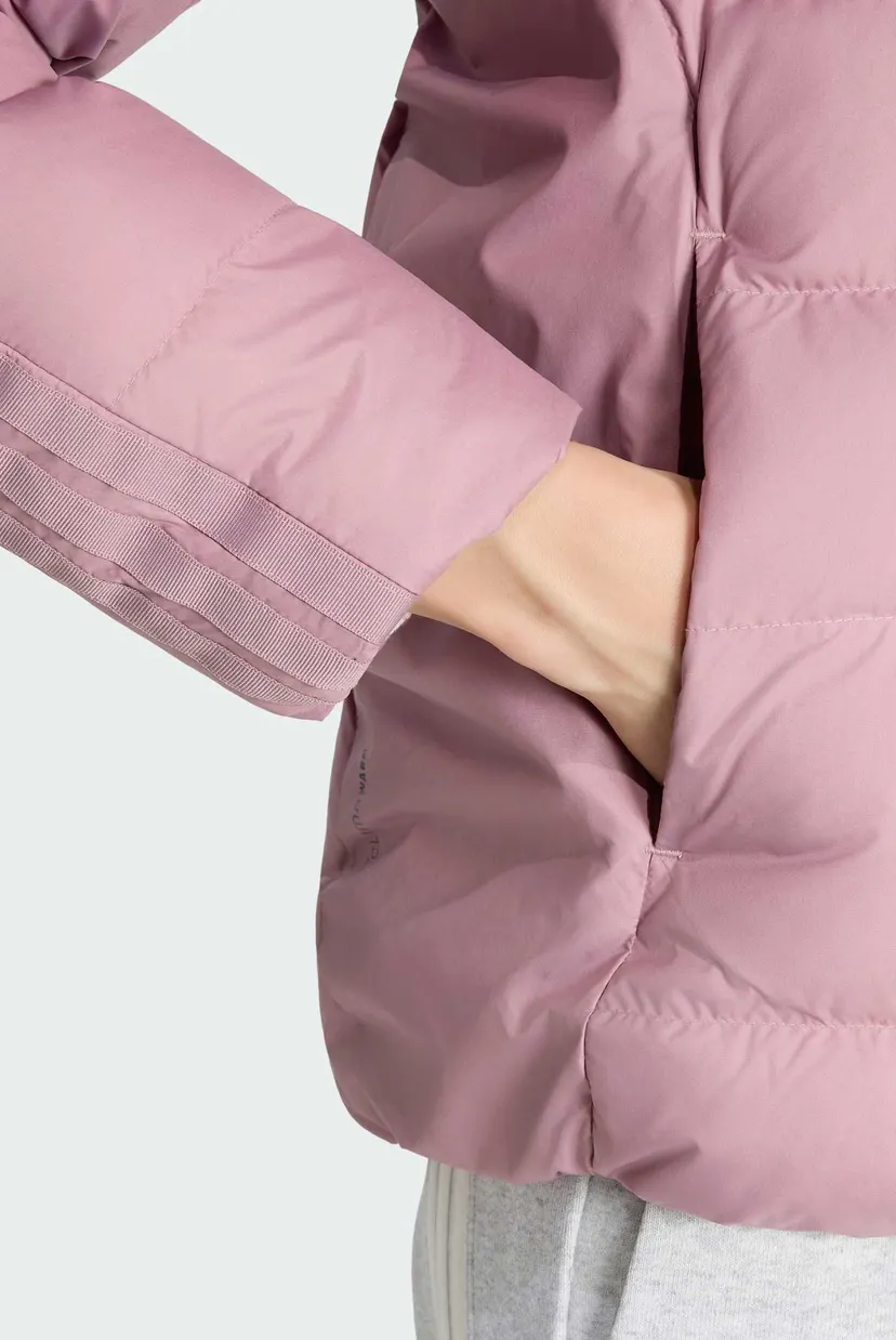 Жіноча рожева куртка Essentials CLIMAWARM 3-Stripes Synthetic Down Hooded 5