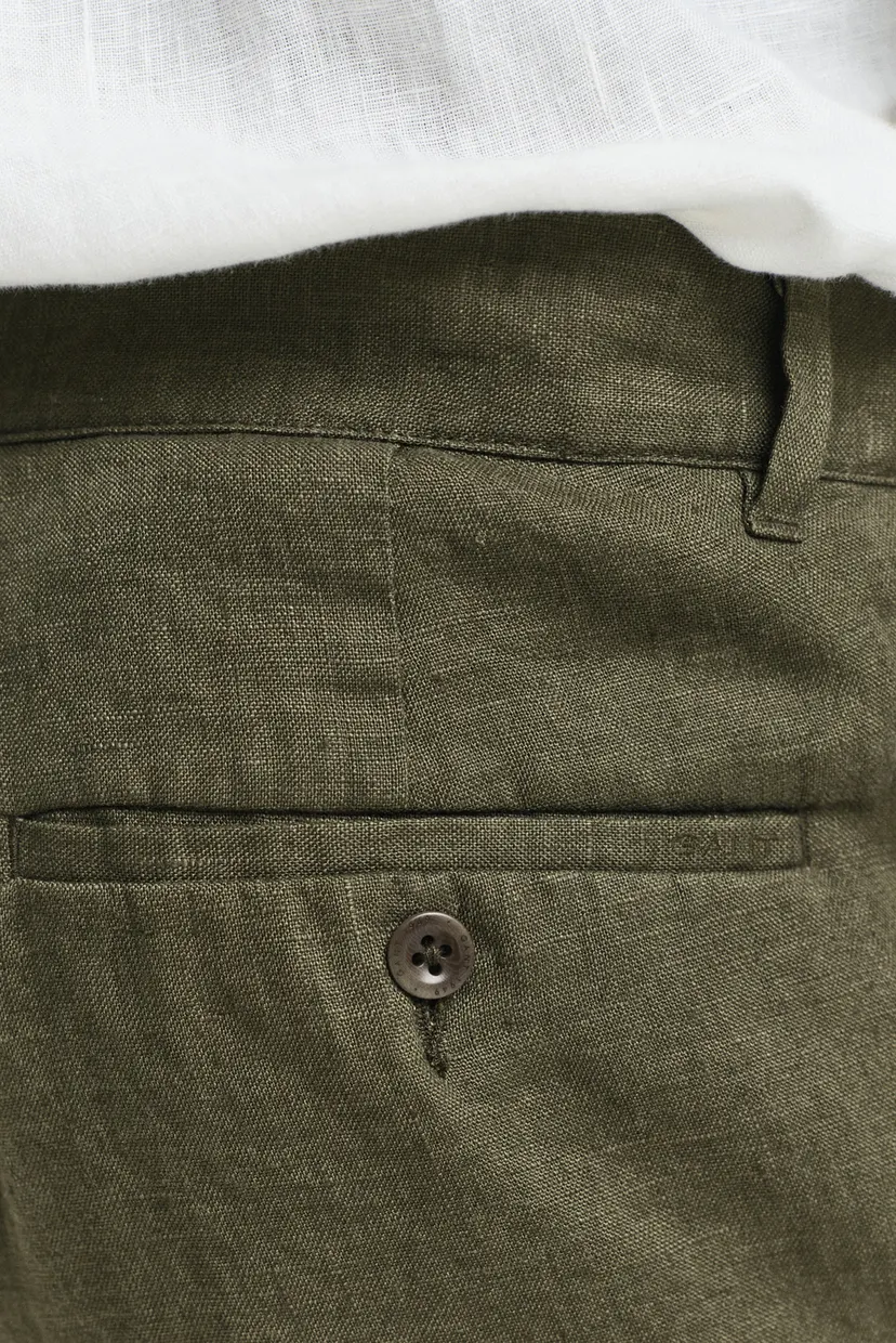 Чоловічі зелені лляні шорти RELAXED LINEN DS SHORTS 5