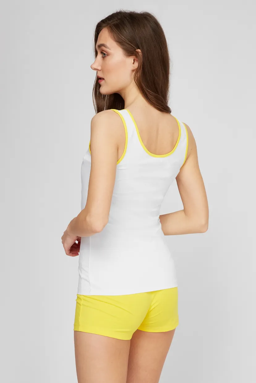 Женская пижама (майка, шорты) Yellow 3