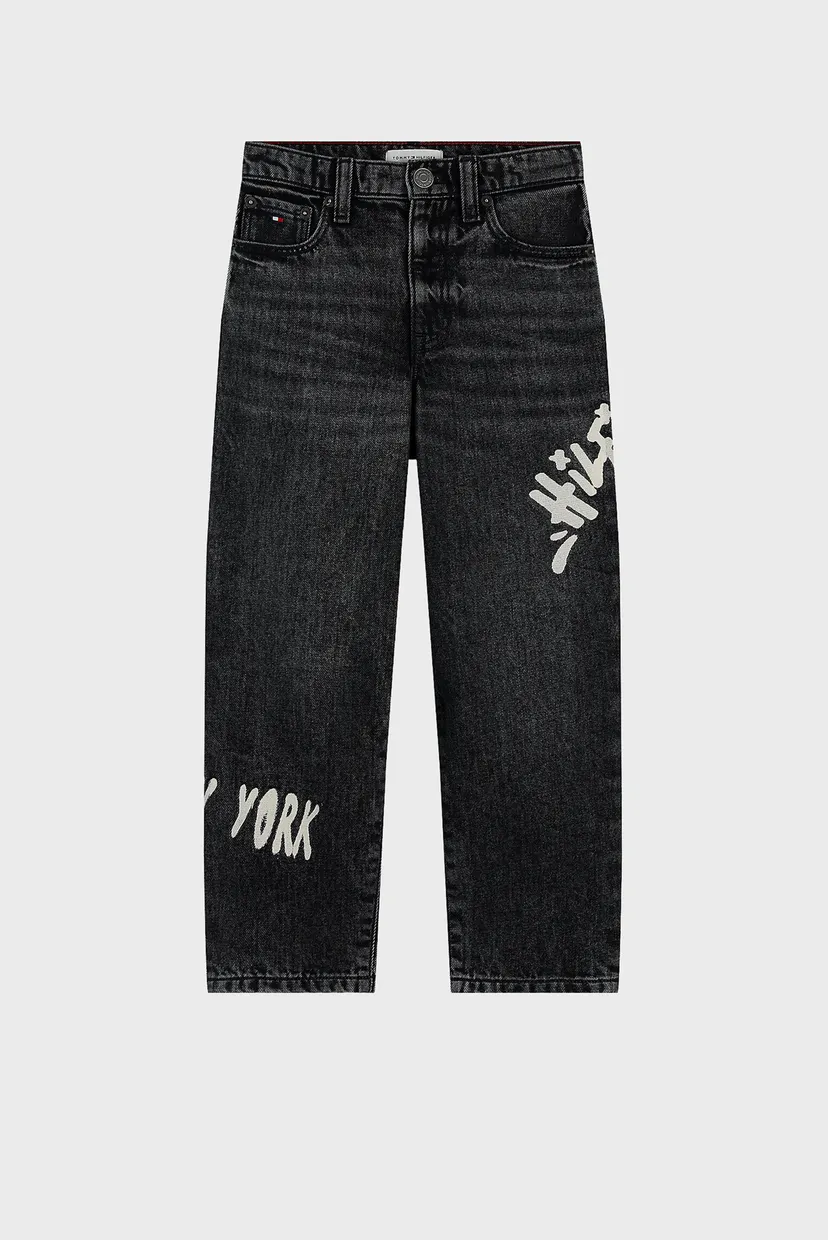 Детские черные джинсы BAGGY BLACK PRINT 5