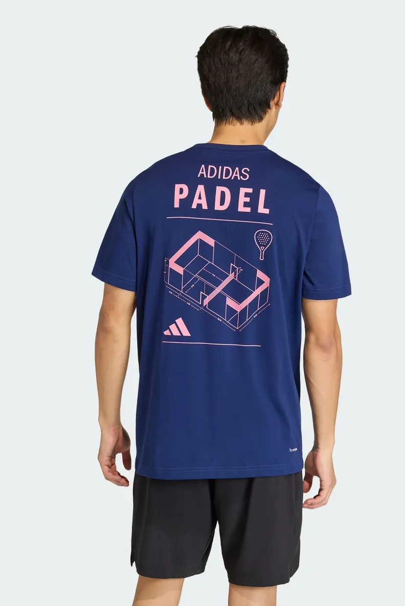 Чоловіча темно-синя футболка Padel Category Graphic 3