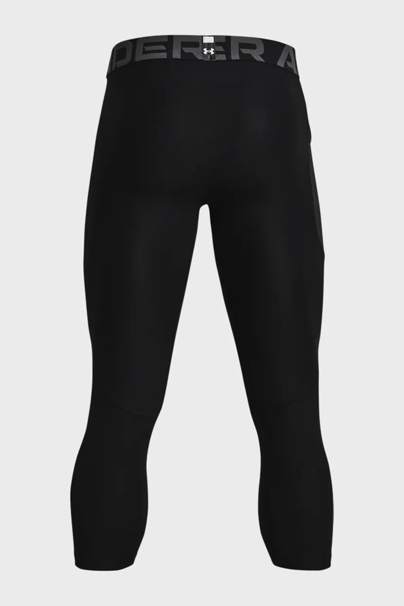 Мужские черные тайтсы UA HG Armour 3/4 Legging 7