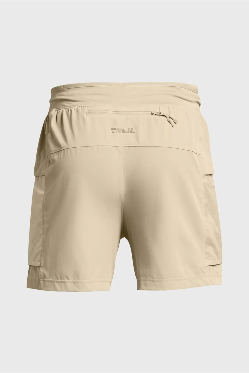 Мужские бежевые шорты UA RUN TRAIL SHORT 5