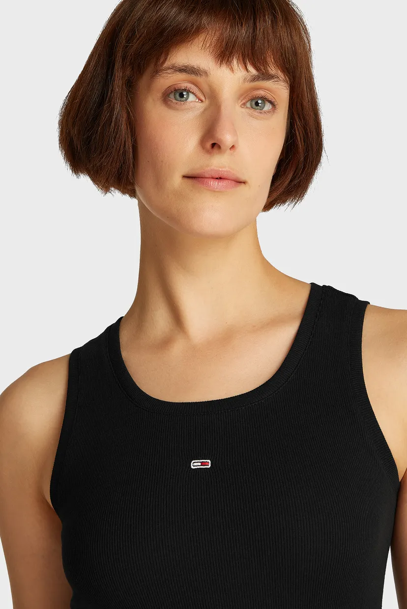 Женское черное платье TJW ESSENTIAL RIB BODYCON EXT 4