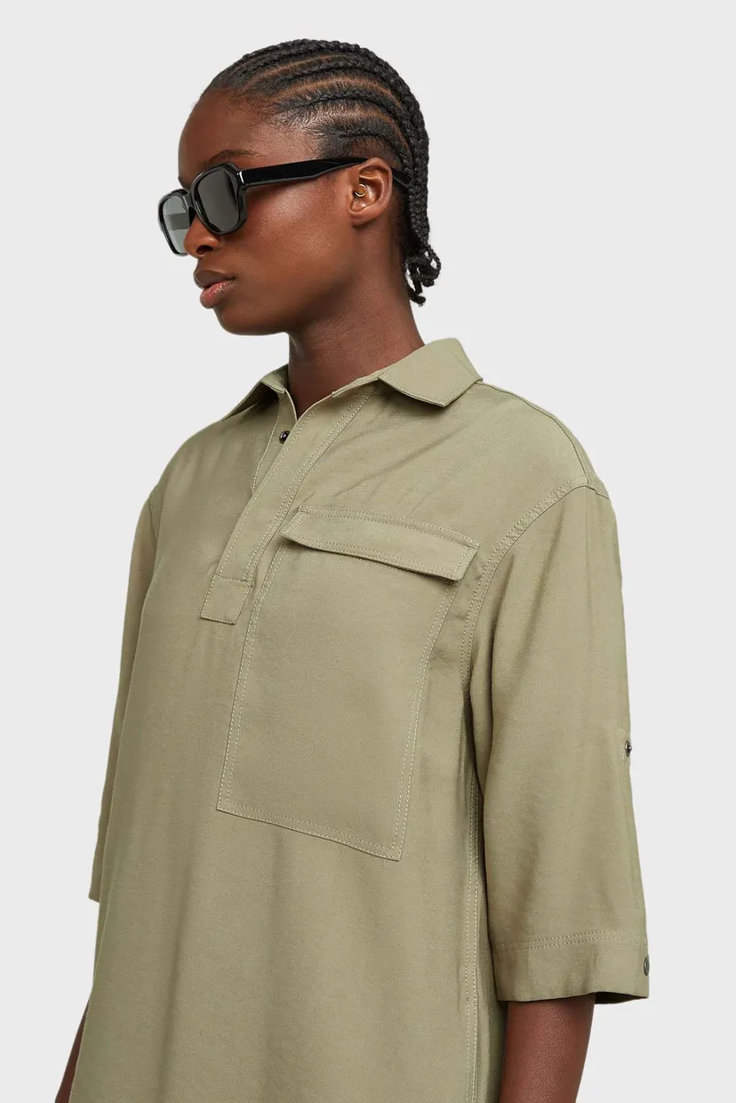 Женское оливковое платье Shirt 4