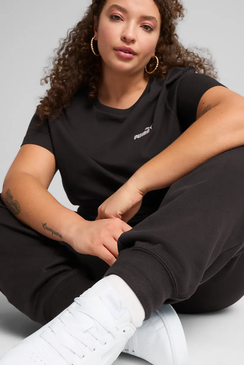 Женские черные спортивные брюки ESS Small No. 1 Logo Comfort High-Waist Sweatpants Women 5