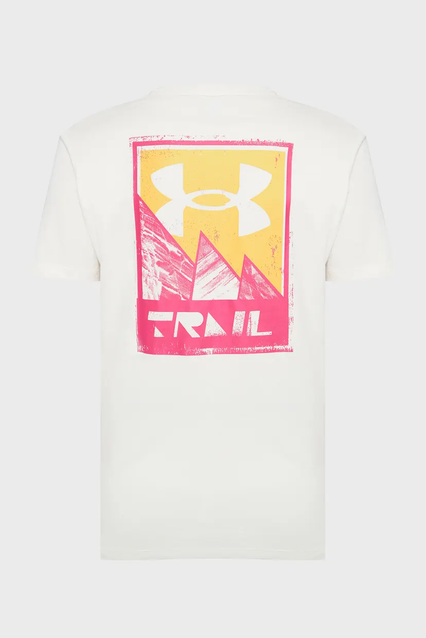 Чоловіча біла футболка UA TRAIL RUN GRAPHIC 4
