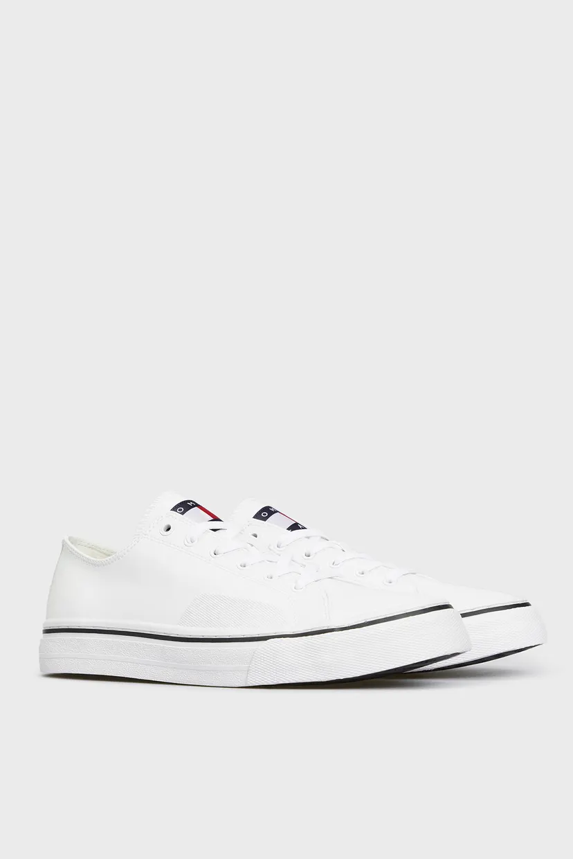 Мужские белые сникерсы TOMMY JEANS MENS LACE VULC ESS 3