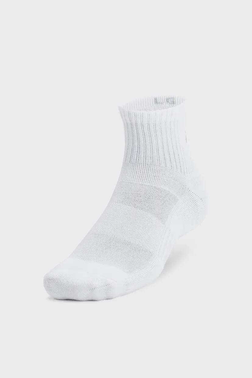 Білі шкарпетки (3 пари) Unisex UA TC 3pk Qtr 3
