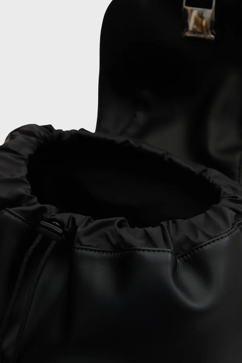 Женский черный рюкзак WEBBING STRAP FLAP 5